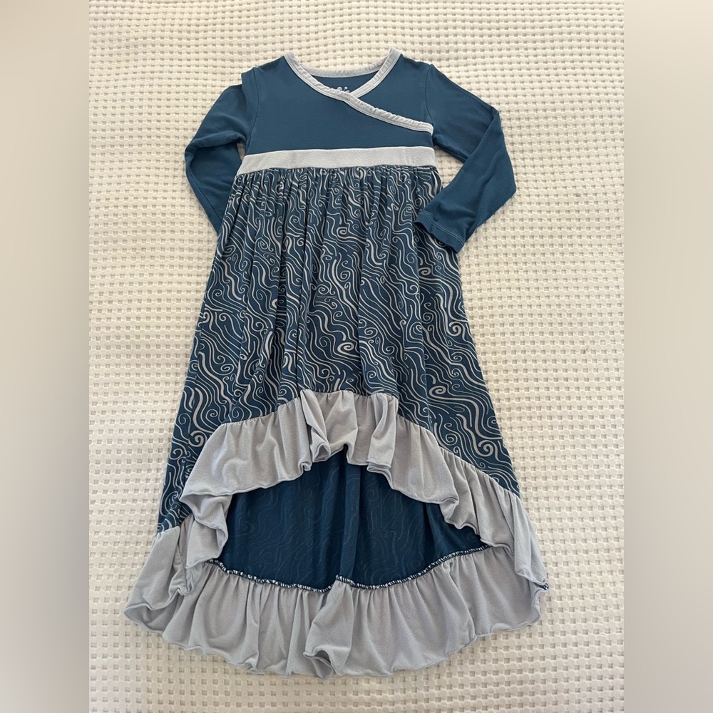 Kickee Pants || Ruffle Blue Hi-lo Play Dress